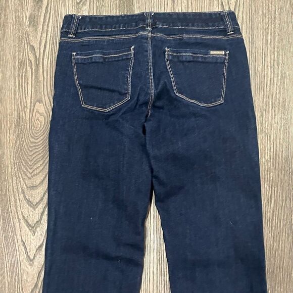 White House Black Market Straight Leg Jeans Cropped High Rise Dark Wash Size 4 - Picture 11 of 11